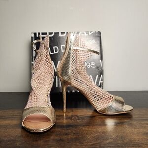 Wild Diva Metallic Mesh Heels